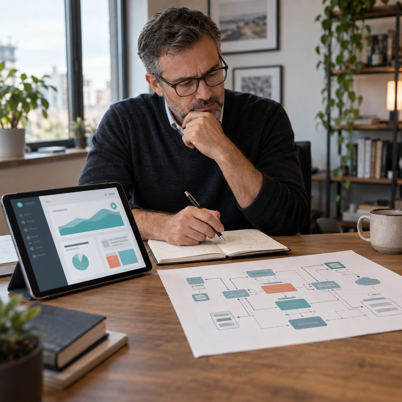 A technology leader comparing a standard platform with a custom architecture